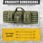 DULCE DOM 36 42 48 Inch Double Rifle Case, Tactical Soft Padded Backpack - Image 6