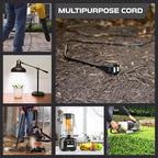 Iron Forge Cable 6 ft Black Extension Cord, 6 Foot Extension Cord - Image 5