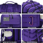 Sparklekle Military Tactical Backpack 45L 3 Day Assault Pack Waterproof Molle - Image 4