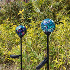 VCUTEKA Solar Garden Decorative Lights Outdoor, Mosaic Solar Light Waterproof - Image 8