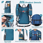 BECOJADDE 20L Small Hiking Backpack - Image 2