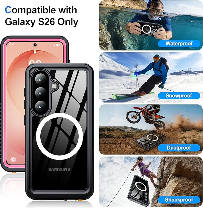 ANTSHARE for Samsung Galaxy S26 Case Waterproof, Built-in Lens & Screen - Image 8