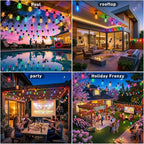 Outdoor String Lights, 200FT Smart RGB+IC Patio Lights - Image 2