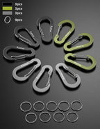 9PCS Carabiner Keychain Clip, 2.7" Large Aluminum Carabiner Clips - Image 7