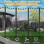 AHRLHR 4 Pack String Light Poles, Poles - Image 6
