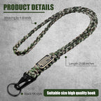 Frienda 2 Set Heavy Duty Paracord Lanyard Necklace Whistles Strap Braided 550 - Image 4
