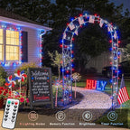 JMEXSUSS 33ft 100 LED Red White and Blue Lights Outdoor, 4th of July Lights - Image 3