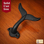 Mystic Colonial Rustic Cast Iron Wall Hanger, Heavy Duty Fish Tail Style Retro - Image 2