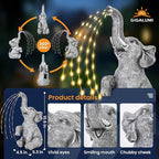 GIGALUMI Solar Garden Decor Upgraded Elephant Statues Outdoor, Birthday Gifts - Image 3
