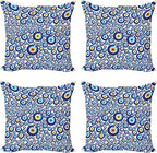 Ambesonne Evil Eye Throw Pillow Cushion Case Pack of 4, Traditional Turkish by Ambesonne