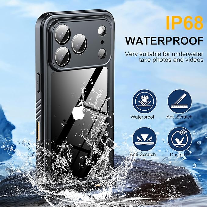 ANTSHARE for iPhone 17 Pro Case, IP68 Waterproof Shockproof Case, - 12 FT - Image 3