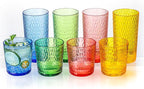 15oz and 22oz Colorful Acrylic Glasses Drinkware, Honeycomb Stackable by MIYOPESI