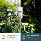 SOLPEX 12 Pack Solar Outdoor Lights Pathway, Stainless Steel Solar Lights - Image 7