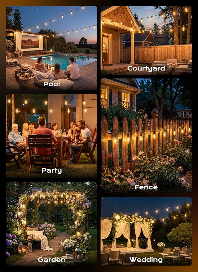 Minetom 55FT Outdoor String Lights - Image 8