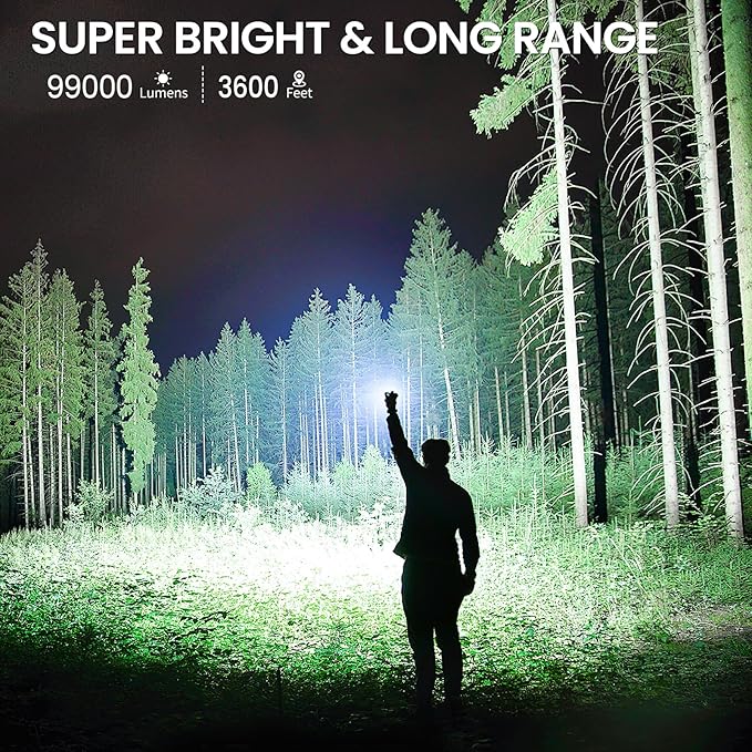 Rechargeable Flashlights High Lumens, 000 Lumen Brightest Led Flashlight - Image 2