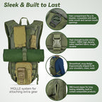 MARCHWAY Tactical Molle Hydration Pack Backpack - Image 3