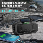 Emergency Radio Waterproof Bluetooth Speaker, Portable AM FM Radio - Image 6