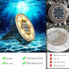 Joomer Solar Ground Lights, 8 Pack 8 LED Solar Lights Outdoor IP68 Waterproof - Image 3