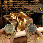 Brass Compass Gift to My Son Never Forget I Love You, Sentimental Keepsake from - Image 3