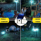 Bionic Flood Light 2 Pk Solar Lights Outdoor Waterproof, Ultra Bright 89 LEDs - Image 6