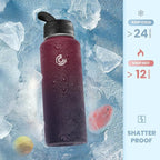 COKTIK 40oz Sports Water Bottle, Stainless Steel Water Bottle - Image 4