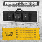 DULCE DOM 36 42 48 Inch Double Rifle Case, Tactical Soft Padded Backpack - Image 6