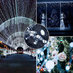 240LED 88Ft Connectable String Lights Indoor Outdoor Clear Wire | Cool White - Image 8