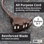 Iron Forge Cable 10ft Brown Outdoor Extension Cord - Image 5