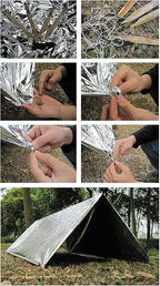 Emergency Foil Blanket Silver, Survival Thermal Mylar Blankets Individually - Image 7