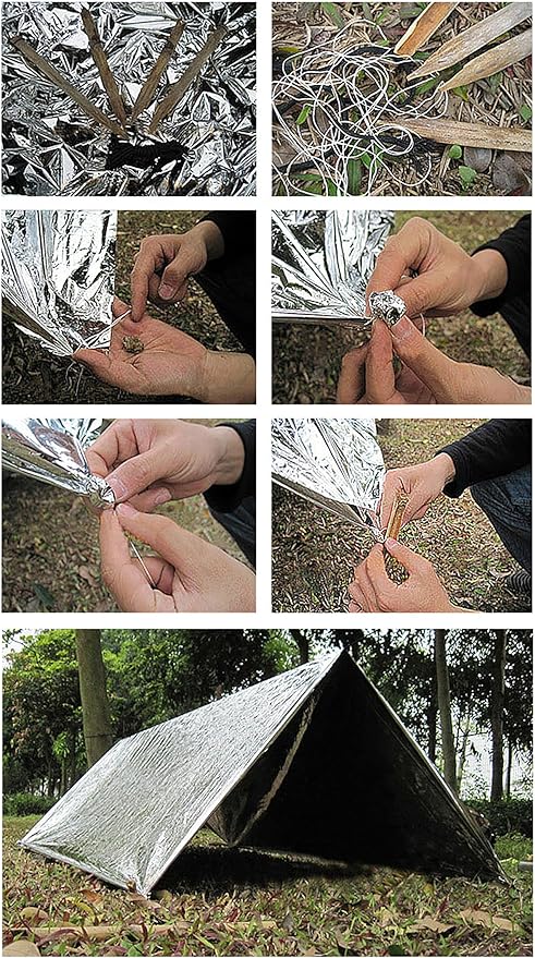 Emergency Foil Thermal Blanket, 210 x 160 cm, Aluminized Polyethylene Mylar - Image 7