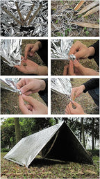 Emergency Foil Thermal Blanket, 210 x 160 cm, Aluminized Polyethylene Mylar - Image 7