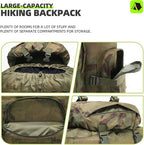 100L Camping Hiking Backpack, Molle military Tactical rucksack backpack - Image 3