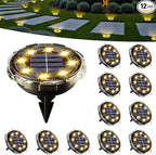 SOLPEX Solar Ground Lights 12 Pack, Solar Pathway Lights Outdoor Waterproof by Solpex