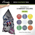 Champion Sports Mesh Equipment Bag – Heavy-Duty Nylon Drawstring Bag - Image 2