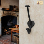 Mystic Colonial Medieval Cast Iron Wall Hooks Pack of 10 Heavy Duty Dual Hooks - Image 6