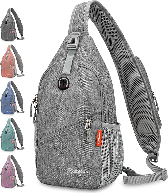 ZOMAKE Sling Bag, Small Crossbody Sling Backpack, Water Resistant Shoulder - Image 2
