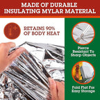 Grizzly Gear Emergency Mylar Thermal Blankets Survival Kit Camping - Image 4