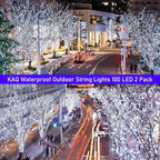 Upgrade 2Pack 200LED Solar String Lights - Image 6