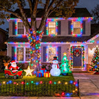 JMEXSUSS Multicolor Christmas Tree Lights Outdoor Indoor Clear Wire, 200 LED - Image 4