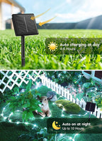Brightown Solar Rope Lights, IP65 Waterproof 39FT 100LED Outdoor Solar String - Image 5