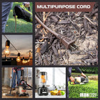 Iron Forge Cable 2 Prong Outdoor Extension Cord 50 ft, 16/2 SJTW 50 Foot Brown - Image 5