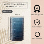 Khen Plastic Hobnail Drinking Highball Glasses Set of 6 Neutral Tones Cups 14oz - Image 3