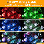 Ollny Christmas Lights 30FT 30Bulbs, RGBW Color Changing Outdoor Light - Image 3
