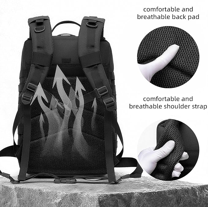aiGear 50L Military Tactical Backpack 3 Days Assault Pack Large Day Backpack - Image 5