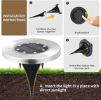 SOLPEX Solar Lights Outdoor Waterproof, 8 Pack Solar Ground Lights, Solar - Image 4