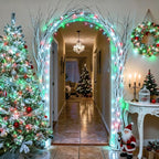JMEXSUSS 2 Pack Red White and Green Christmas Lights Battery Operated, Each - Image 3