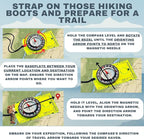 Trekker's Compass Crew Orienteering Compass, Magnetic Navigation Set - Image 6