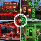 JMEXSUSS 200 LED Christmas Lights Outdoor, 66ft Red and Green String Lights - Image 6