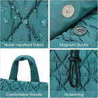 CLUCI Puffy Quilted Backpack Purse - Image 5