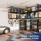 FLEXIMOUNTS 3x6 2-Tier Overhead Garage Storage Rack – Adjustable Heavy Duty - Image 9